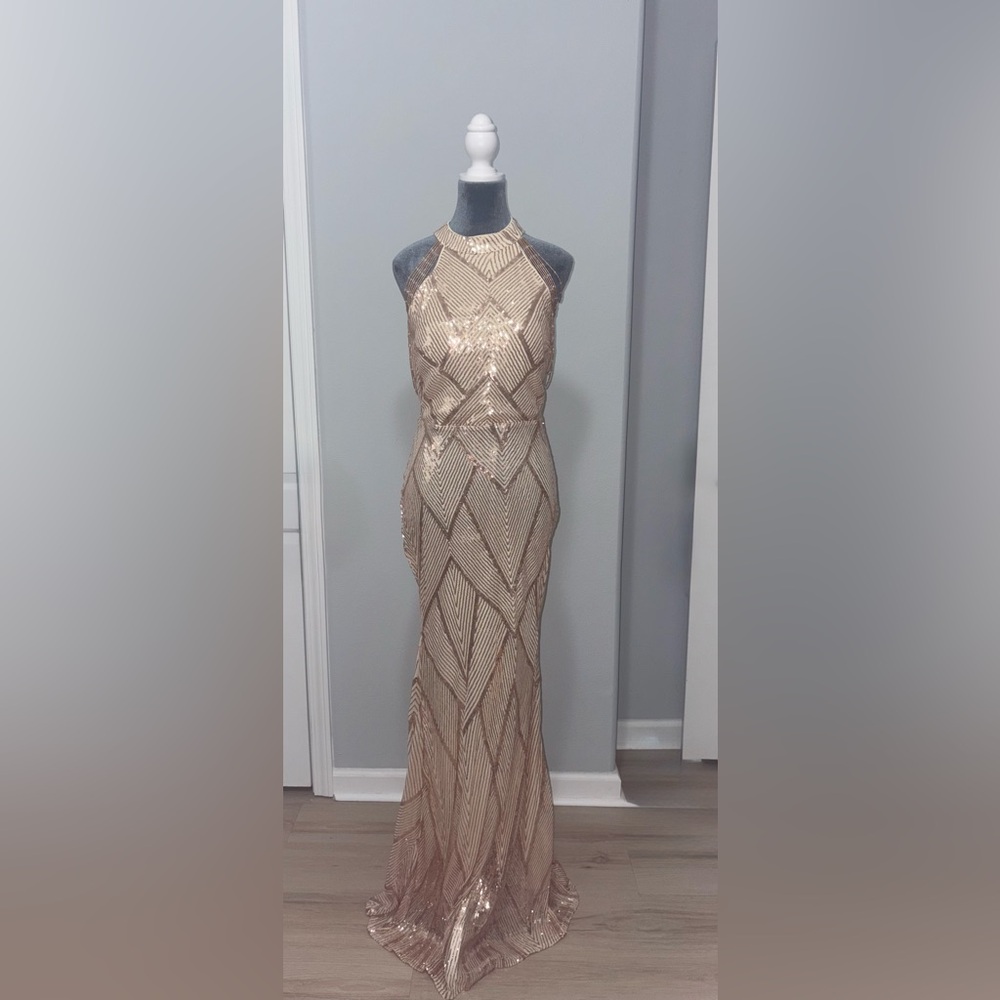 Glamorous Gold Sequin Maxi Dress